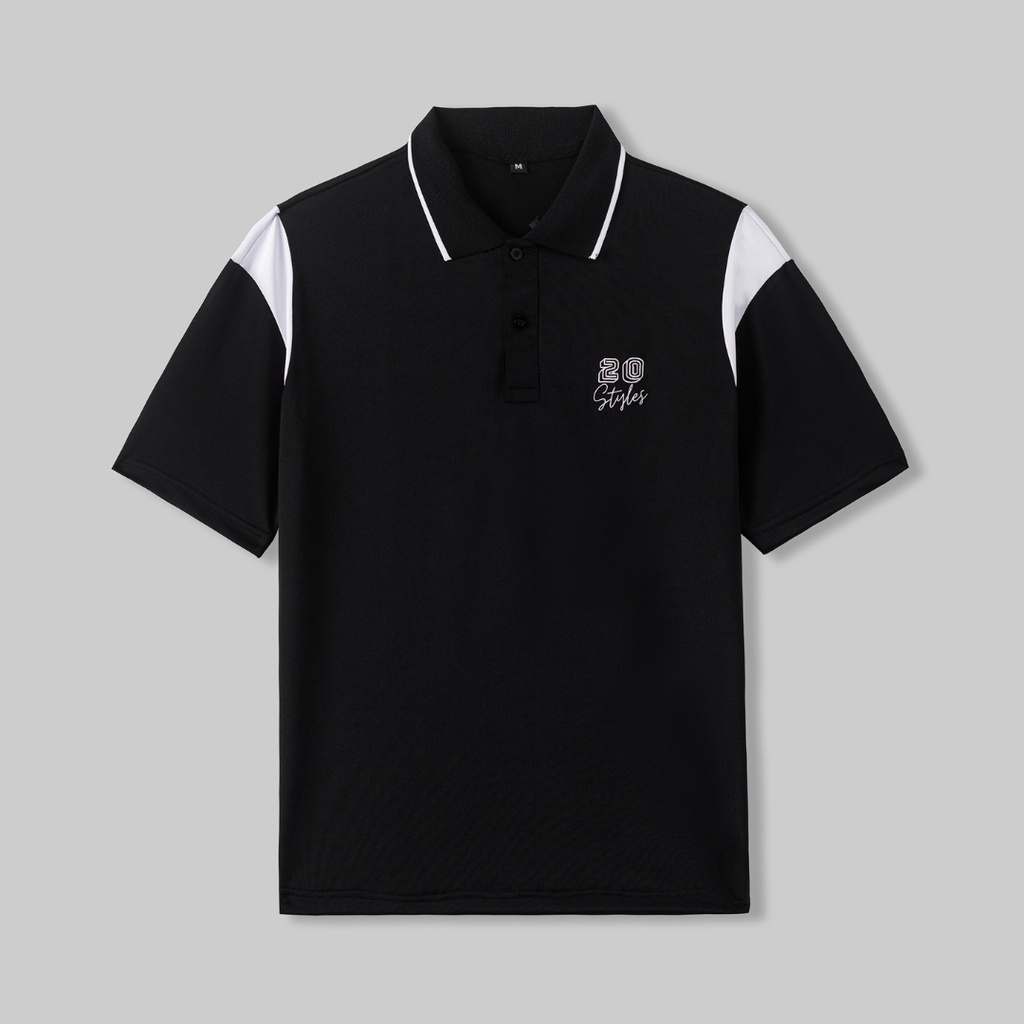 Áo Polo Unisex Nam Nữ Vải Cotton Cao cấp Thêu Chữ 20Styles APL01
