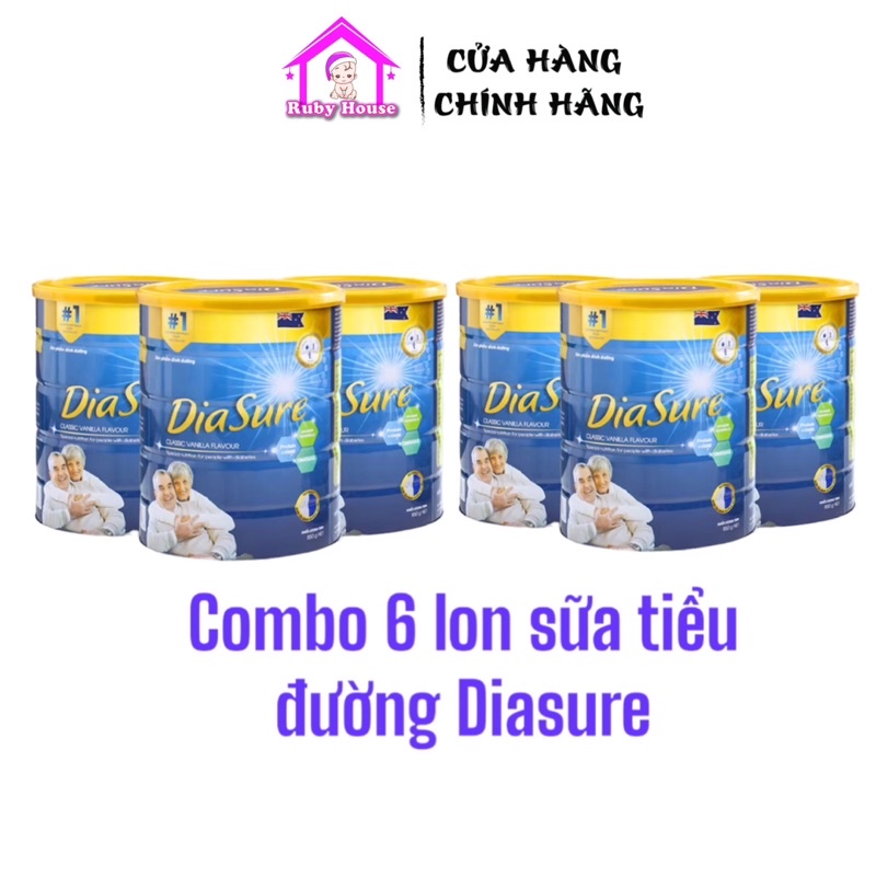 Combo sỉ 6 lon sữa Diasure dành cho người tiểu đường trọng lượng 850g - Hàng chính hãng , giá tốt, date mới