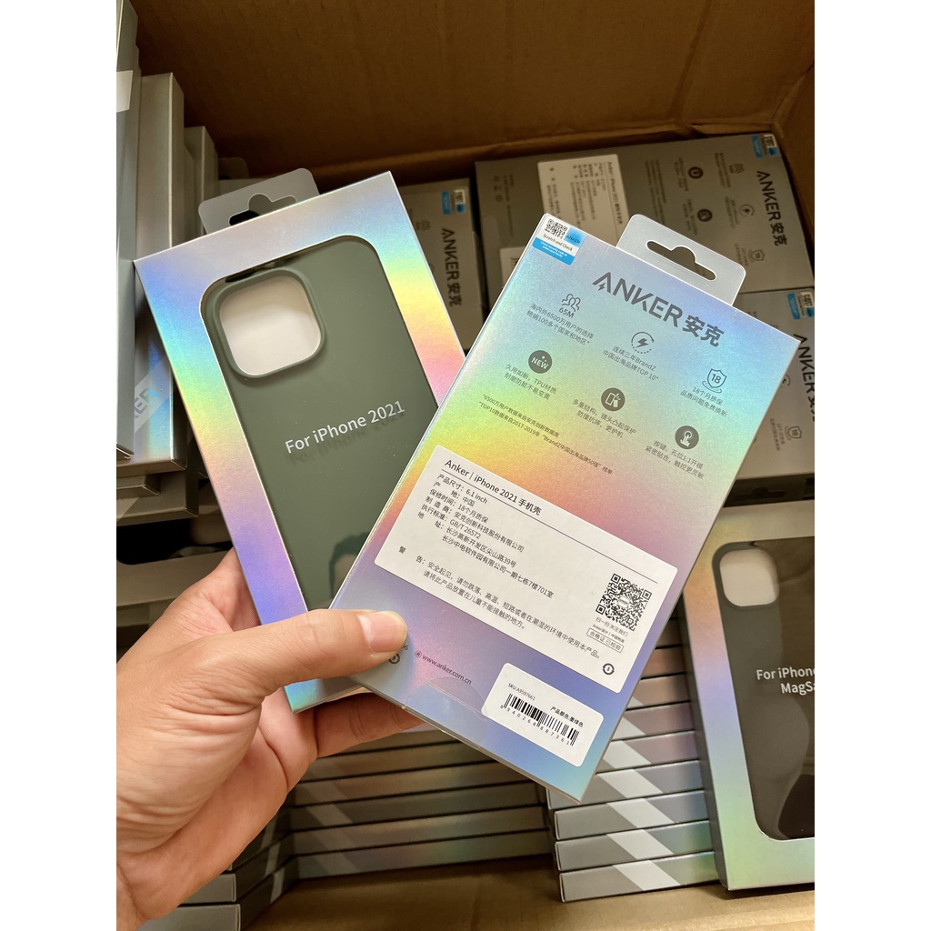 Ốp lưng Silicon Anker - Hỗ Trợ Sạc Nam Châm - Hàng Chính Hãng Có Tem Cào Check - New Sealbox