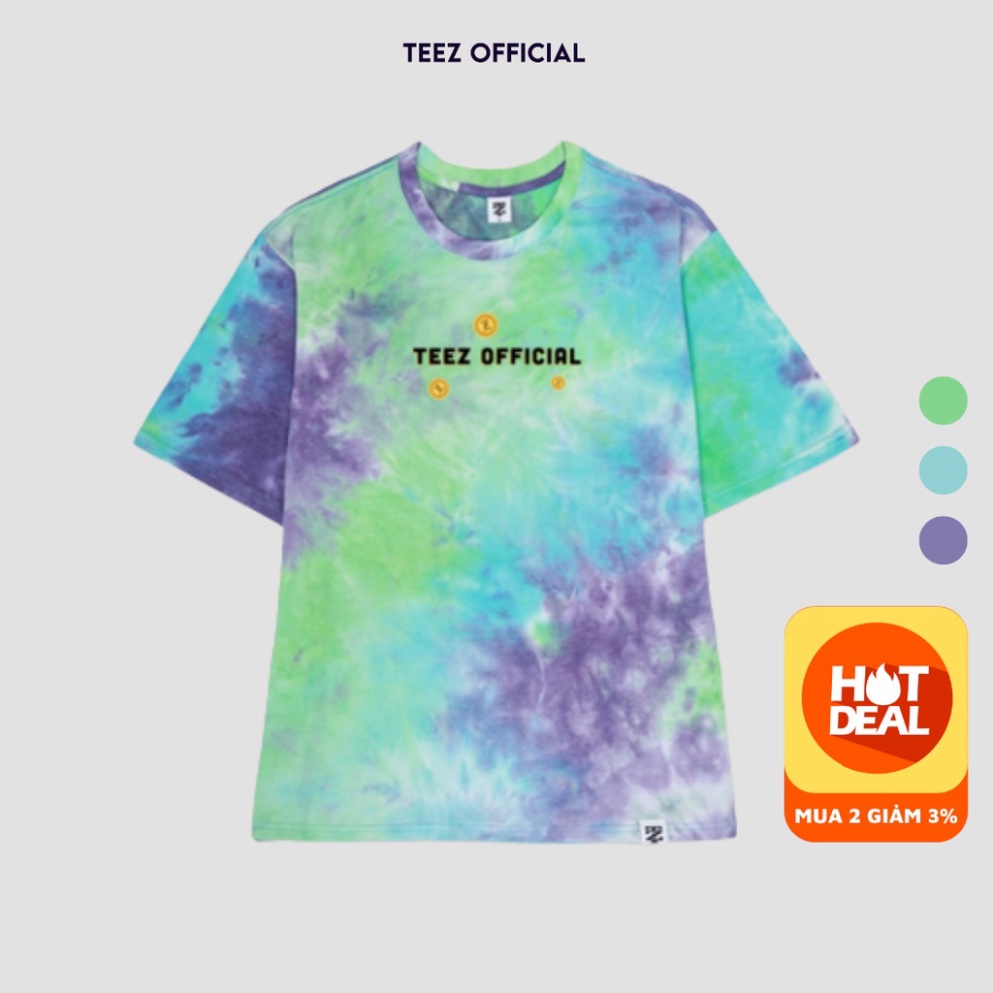 Áo Thun Loang Unisex Nam Nữ TEEZ - TZ1035B Form Rộng Tay Lỡ Freesize - Hàng mới về