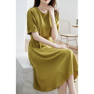 ĐẦM XÒE VÀNG LỤA TAY XẾP LI - YB230231