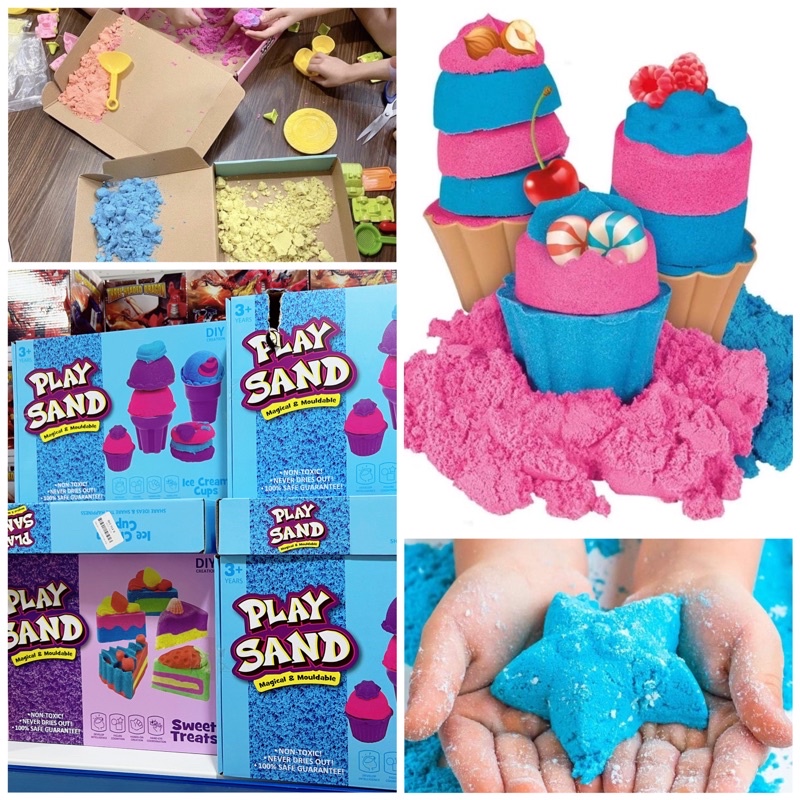 Cát động lực PLAY SAND kèm bộ khuôn nặng và khay đựng