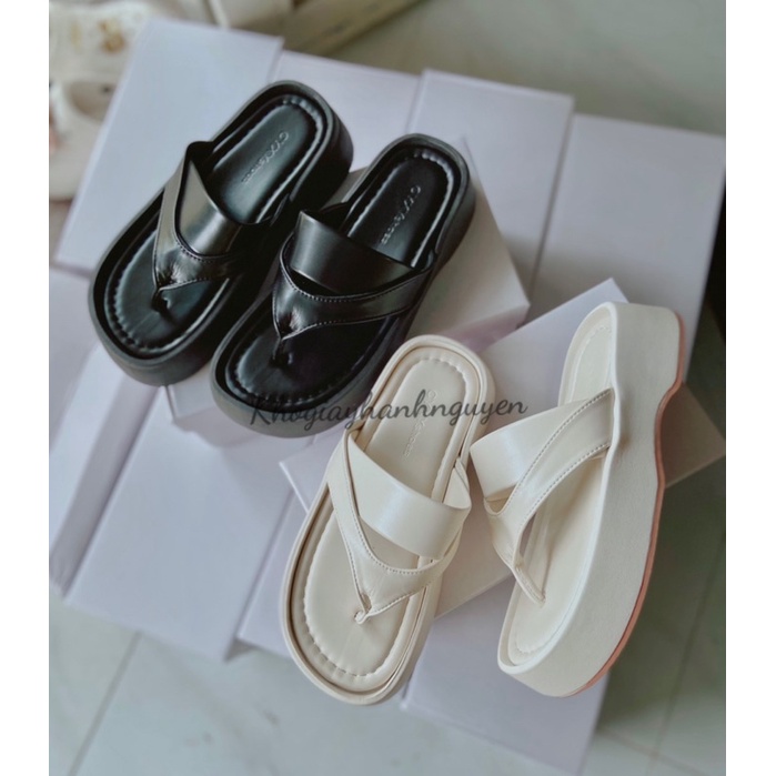 Dép xỏ ngón đế cao quai ngang hàng QC