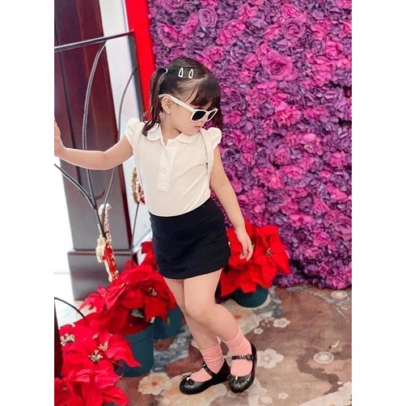 Chân váy đen bé gái có lót dáng chữ A cho bé đi học Matalan UK auth