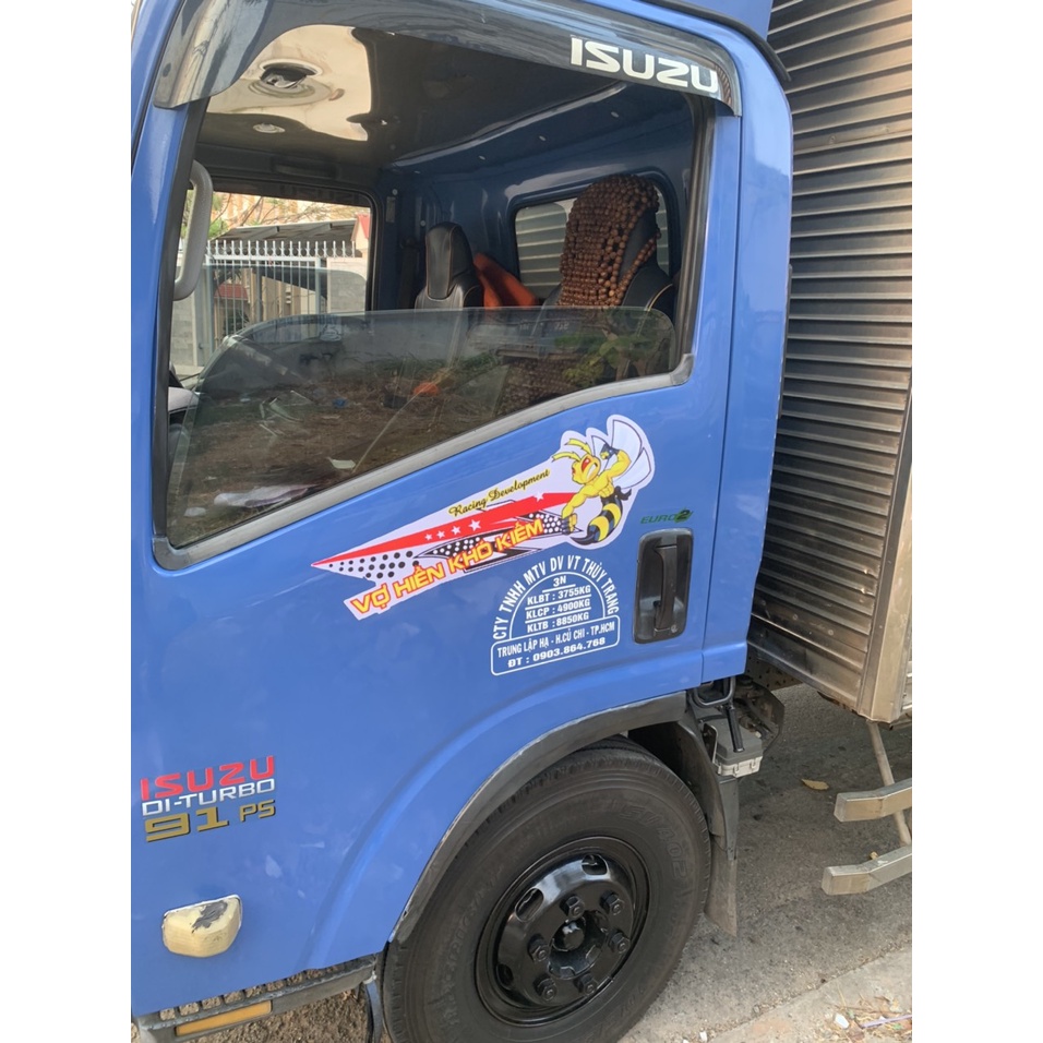 Tem xe tải tem 2 bên cánh cửa logo con ong giá 1 cặp