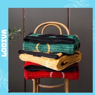 Chăn Tuyết Kẻ Tăm Thu Đông Mềm Mịn hàng Muji xuất Nhật LODIVA