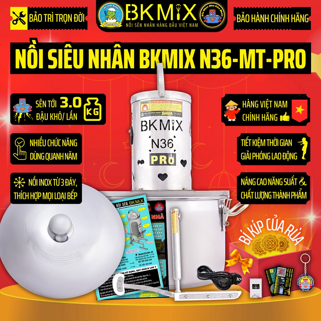 Nồi sên nhân BKMIX 3.0KG N36-MT-PRO (một tốc)