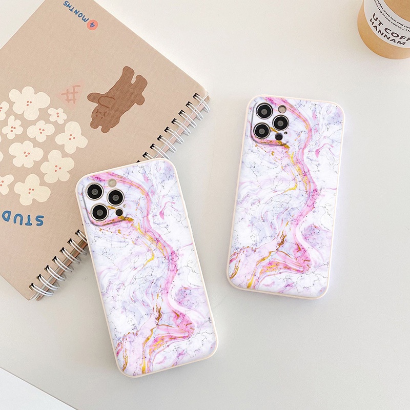 Ốp chống sốc iphone hình vân đá hồng siêu độc đáo bảo vệ camera cho ip 6/6s/7/8/X/XS/11/12/13/14 Pro Plus Max e5527
