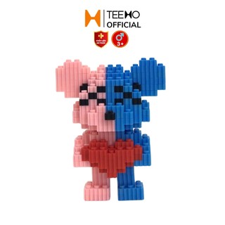 Mô hình gấu bearbrick mini lắp ráp 3d cute robot Teemo LG-68