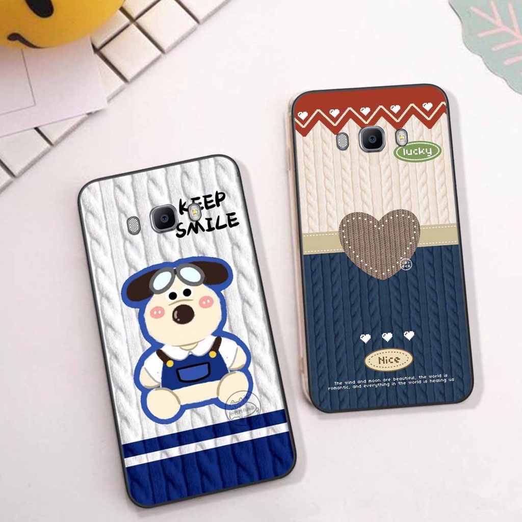 Ốp lưng Samsung J2 Prime / J3 2016 / J5 2016 / J7 2016 / A7 2015 in hình họa tiết len Lucky Bunny,Bear,Smile