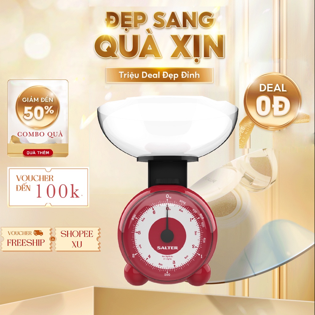 Cân điện tử nhà bếp tiểu ly mini cơ học Salter 139RDDRA - Nhập khẩu UK