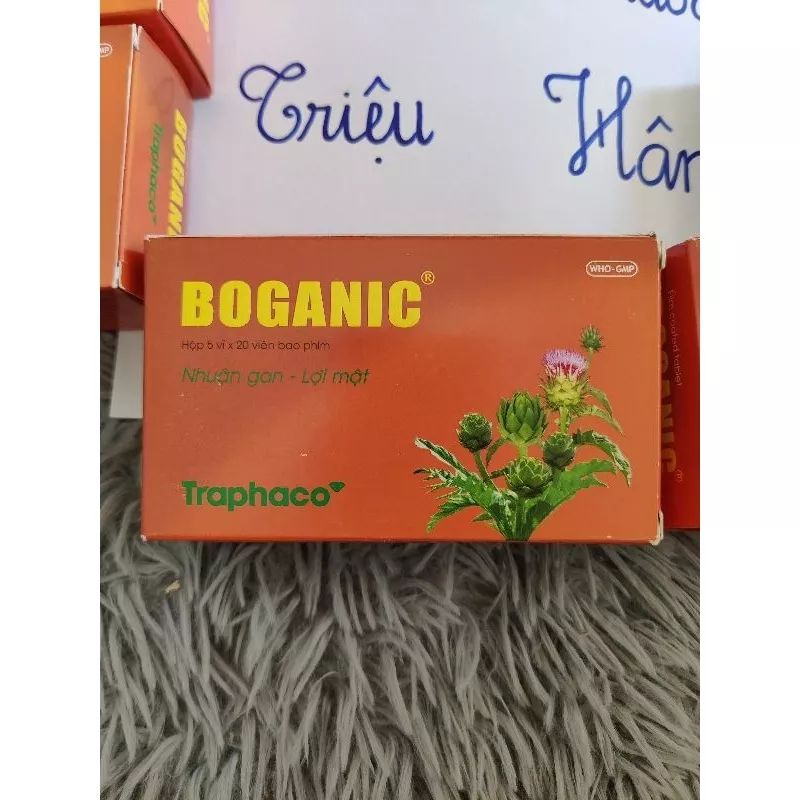 Viên uống Boganic bao phim, bao đường hộp 100 viên giải độc gan, bảo vệ gan