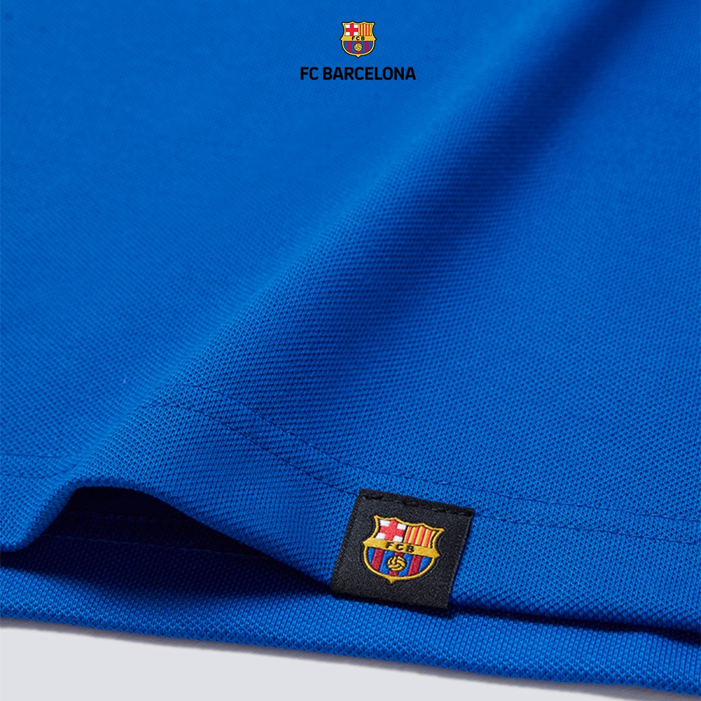 Áo thun Polo nam DETERMINANT hợp tác với FC Barcelona màu xanh nước biển - Blue