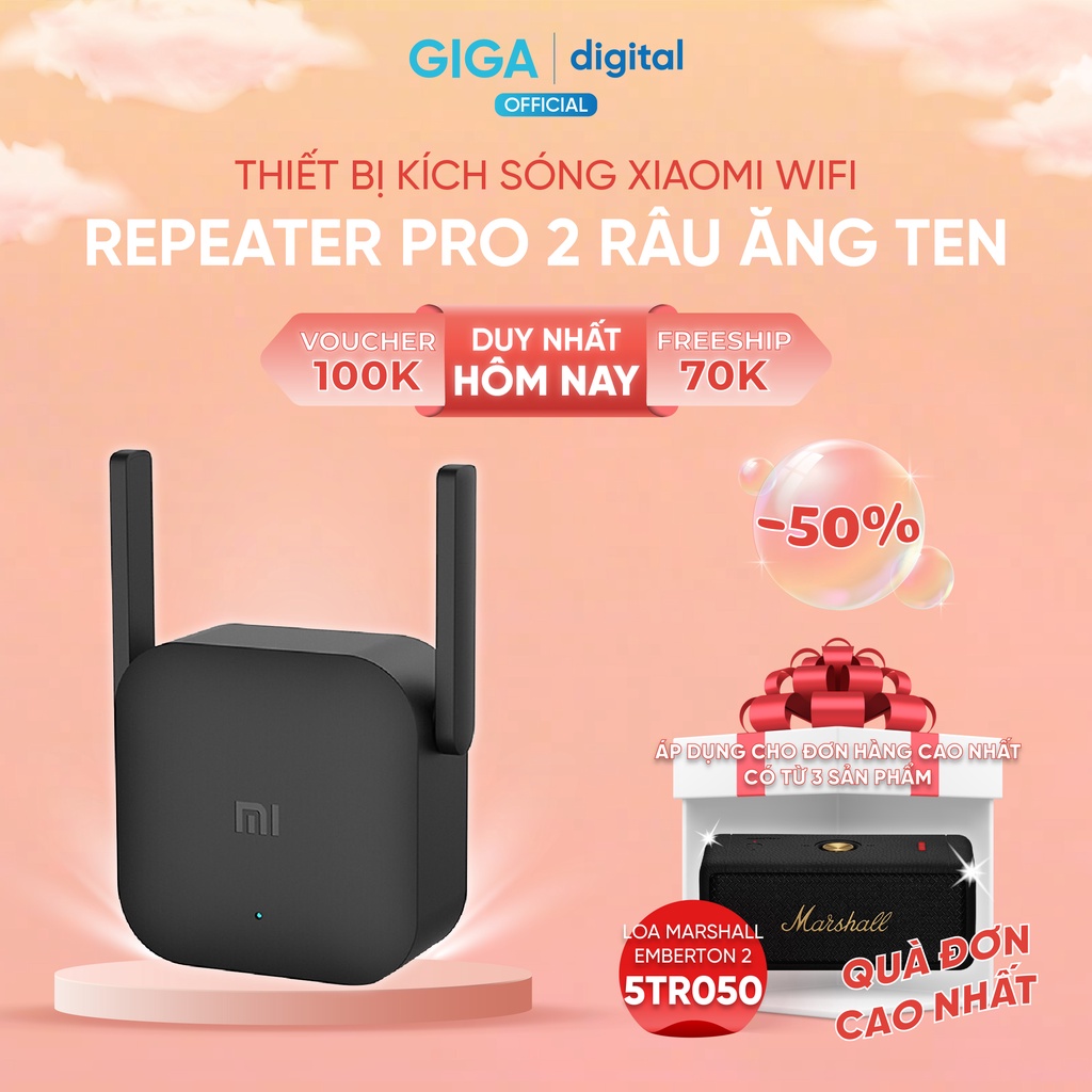 [Mã ELBAU5 giảm 5% đơn 300K] Thiết bị kích sóng Xiaomi Wifi Repeater Pro bộ kích sóng wifi Xiaomi