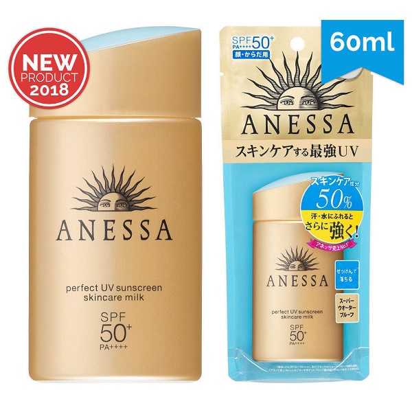 Kem chống nắng Anessa Shiseido - Chống Trôi Anessa Perfect UV Sunscreen Skincare Milk SPF50+/PA++
