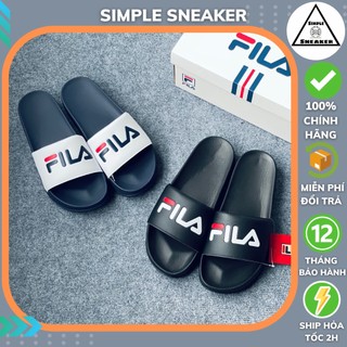 Dép fila chính hãng 🔴simple sneaker🔴 fila drifter black slide dép quai ngang fila thời trang nam nữ chuẩn auth