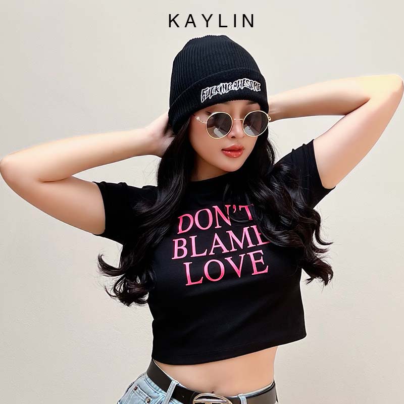 Áo thun nữ freesize in chữ Don't love KAYLIN - N1976