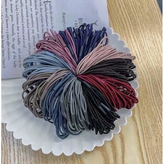 Set 10 Dây buộc tóc, chun buộc tóc 3 dây đủ màu siêu dai siêu bền