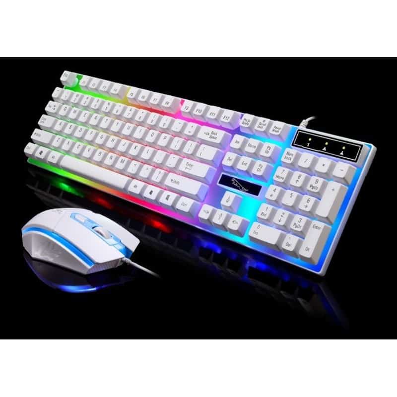 Bàn Phím Máy Tính Giả Cơ G21 Đèn LED RGB 7 Màu Tặng Kèm Chuột - Bàn Phím Gaming Chuyên Game Siêu Bền - Bảo Hành 12 Tháng