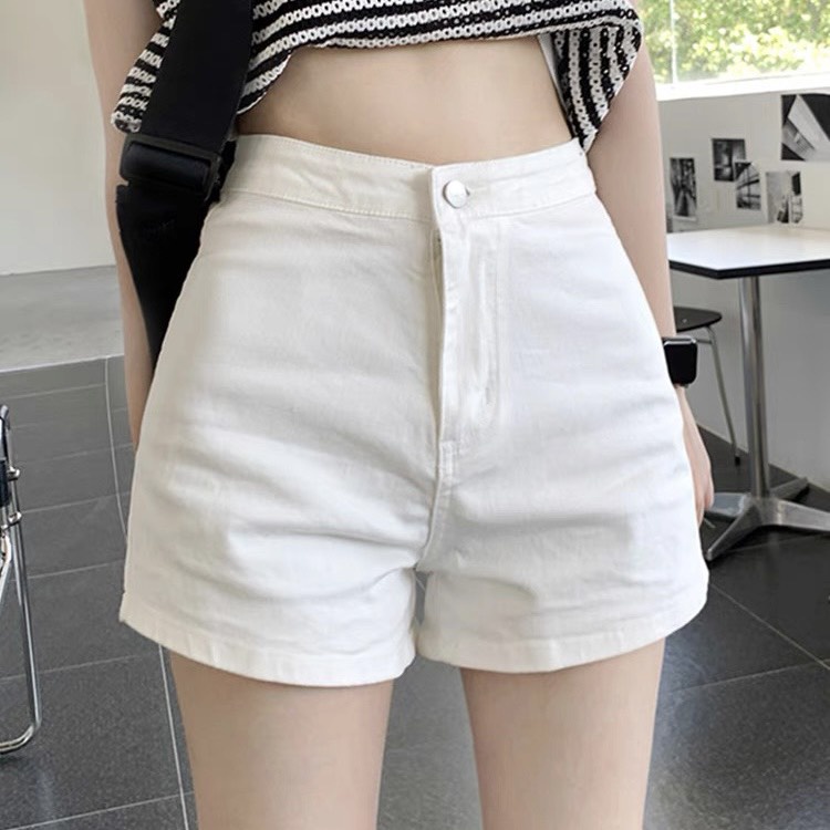 Quần Jeans Nữ  Trơn Cạp Cao Tôn Dáng Chất jean Dày Dặn Phong Cách Ulzzang