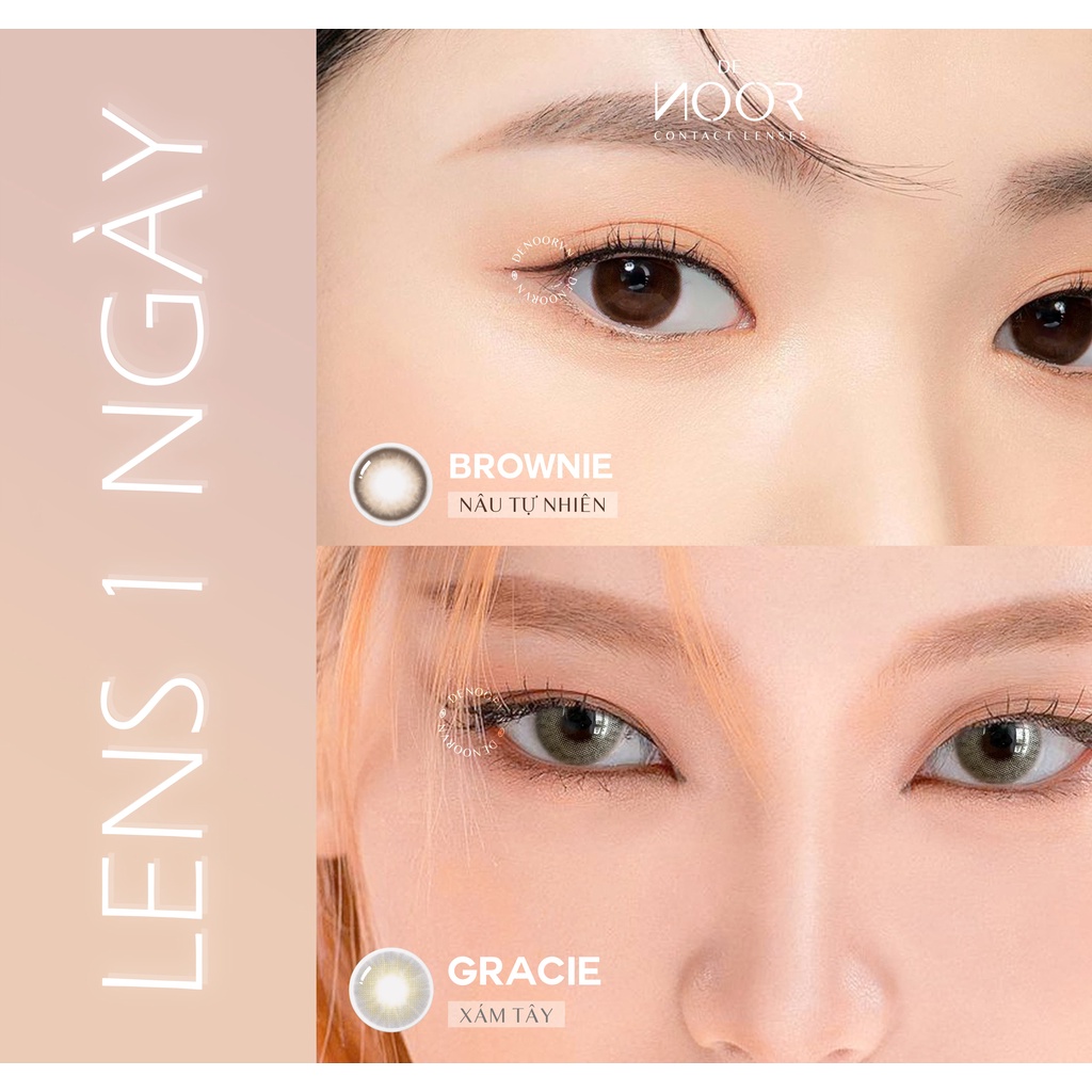 Lens 1 Ngày Màu Nâu & Xám - Silicone Hydrogel Siêu Ẩm - DIA 14.2mm - Có Lệch Độ