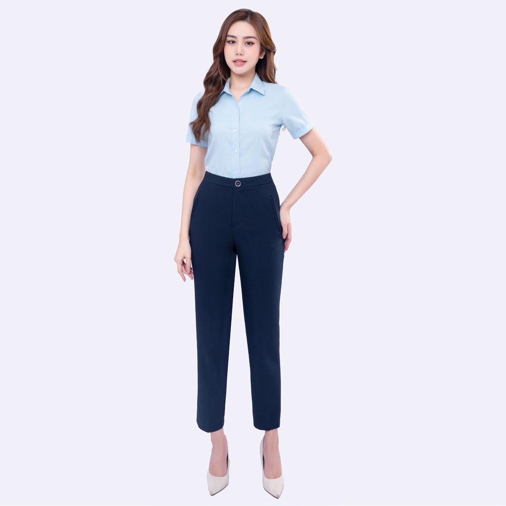 Quần baggy nữ công sở sợi gỗ sồi Thái Hòa QAW1816-R15 (74% tinh chất)