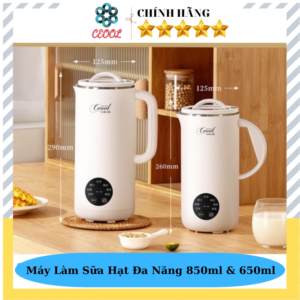 Máy làm sữa hạt đa năng-máy làm sữa đậu nành-máy làm sữa bắp-sinh tố 850ml,650ml-Chính hãng CEOOL có decal tiếng việt