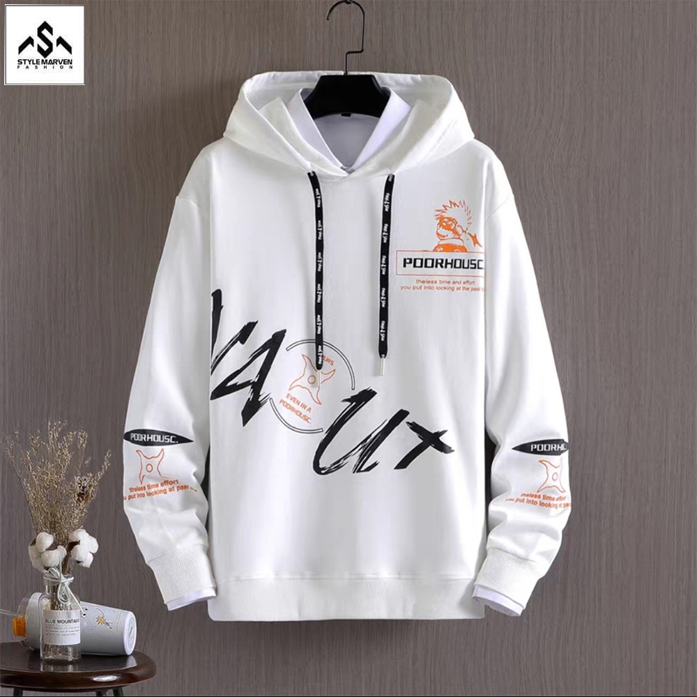 Áo hoodies nam dài tay STYLE MARVEN chất nỉ in phối chữ VA o UT - AO TOP NAM 90000200C