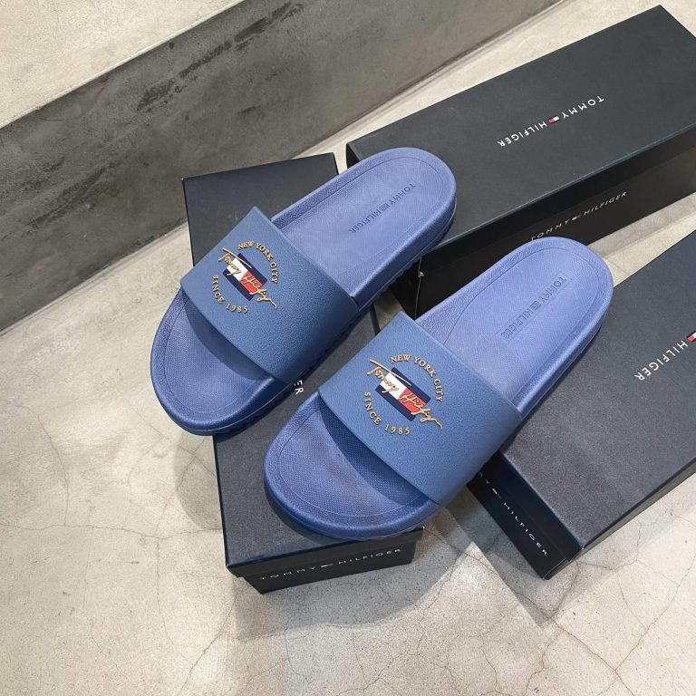Dép Quai Ngang Chính Hãng Tommy Hilfiger Ruthie Medium Blue 420 Shop Xám Store