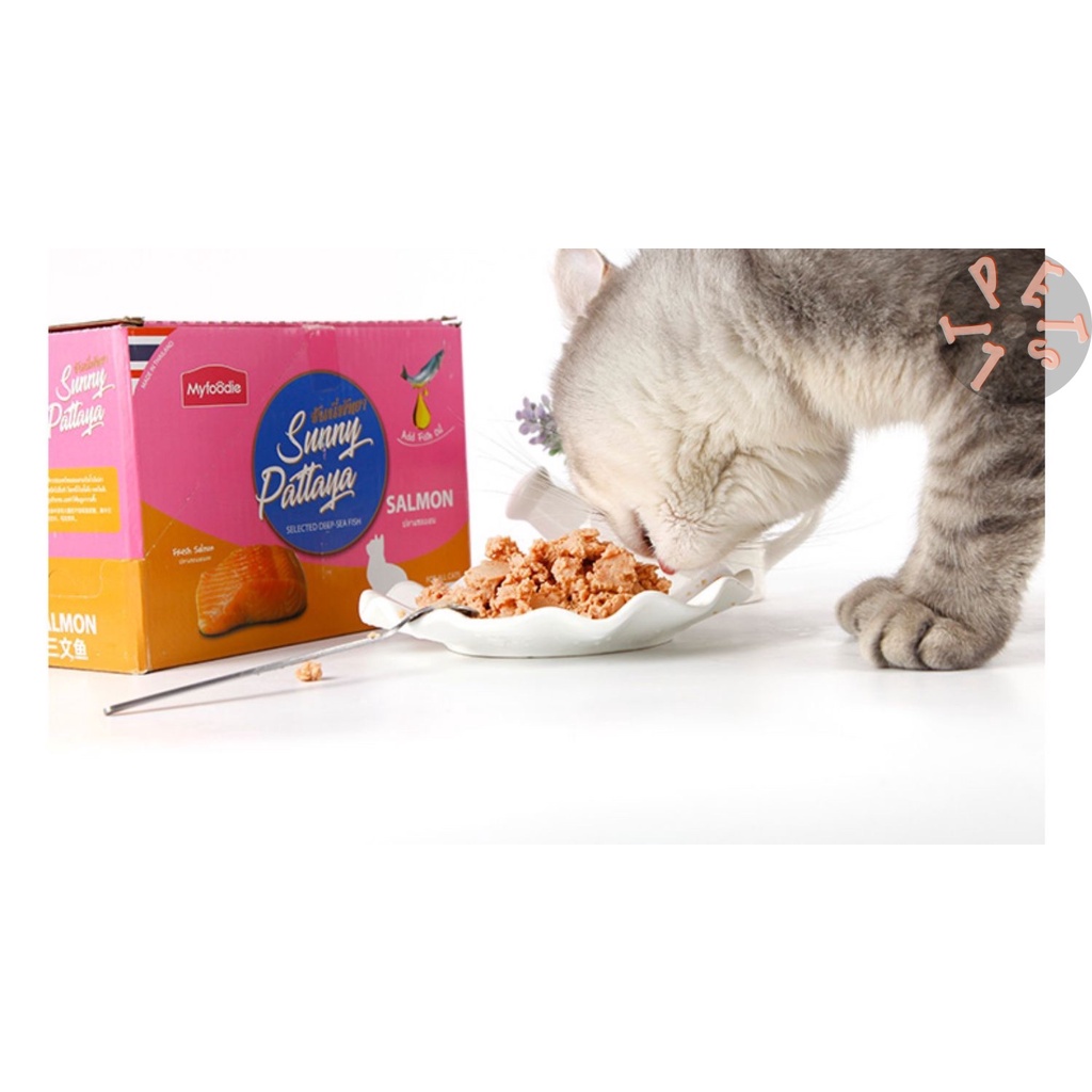 Pate Sunny Pattaya 85g bổ sung tinh chất dầu cá cho mèo cưng