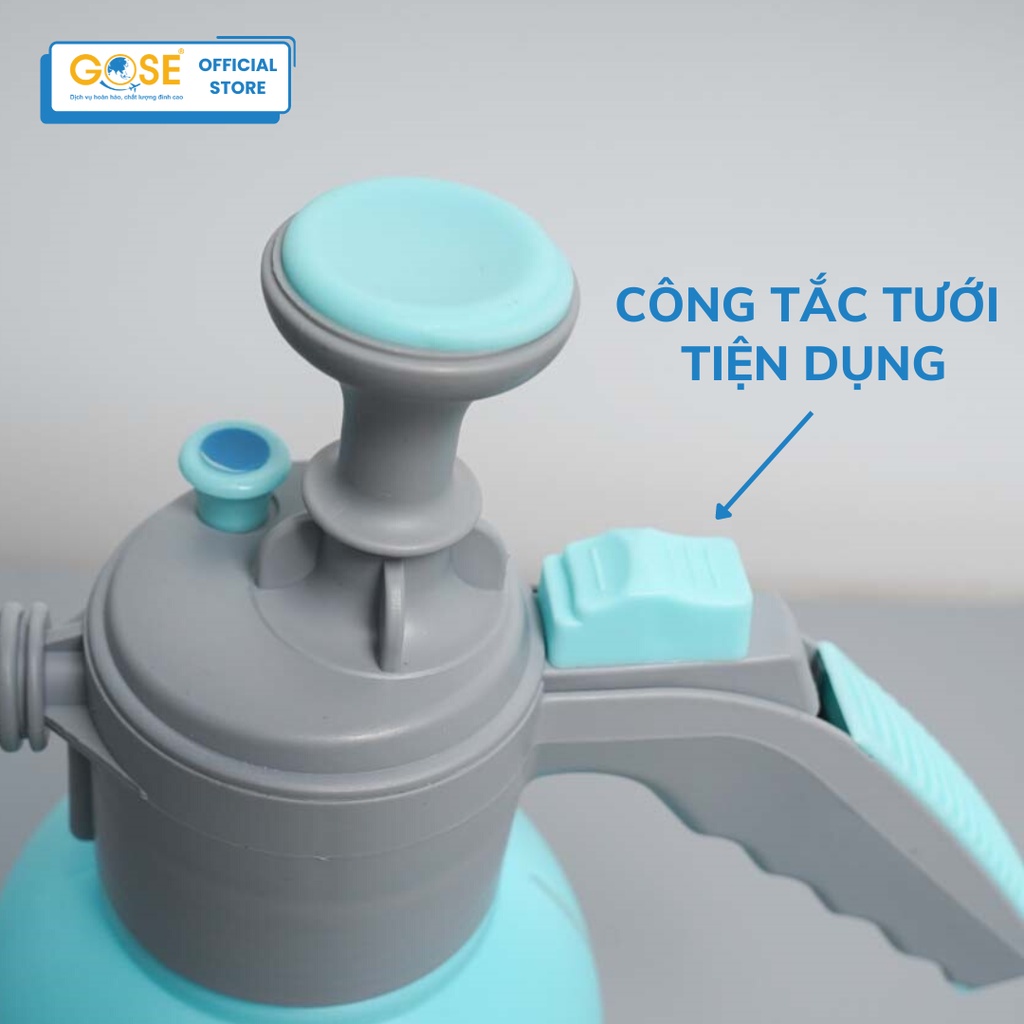 Bình xịt tưới cây cảnh 2L/3L GOSE vòi phun sương đồ làm vườn cao cấp siêu bền