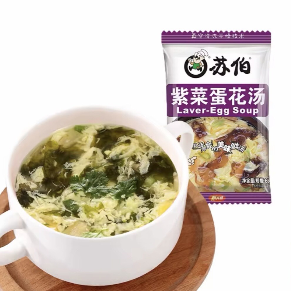 Combo 3 gói canh trứng rong biển canh bó xôi canh cà chua ăn liền 6g x 3 gói