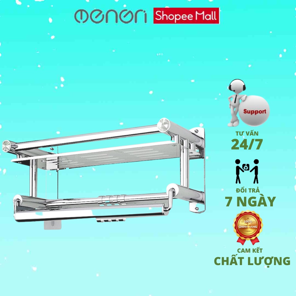 Kệ Nhà Tắm INOX SUS304 lắp đặt dính tường treo khăn phòng tắm không cần khoan - OENON