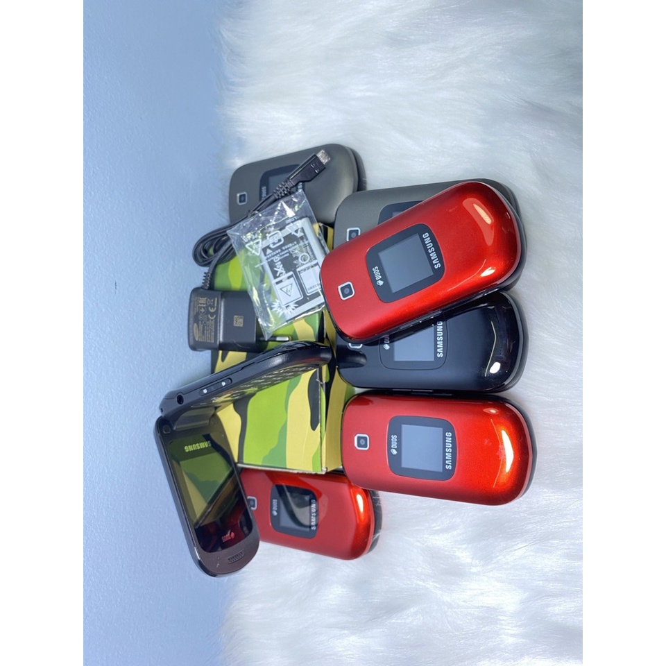 Điện thoại gập sam sung E1272 full box hỗ trợ 2 sim nghe gọi tốt - samsung b3110 bảo hành 12 tháng