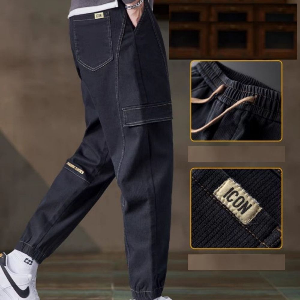 Mẫu mới quần jogger kaki túi hộp kẻ line dọc thân phong cách jogger 9000029 | BigBuy360 - bigbuy360.vn