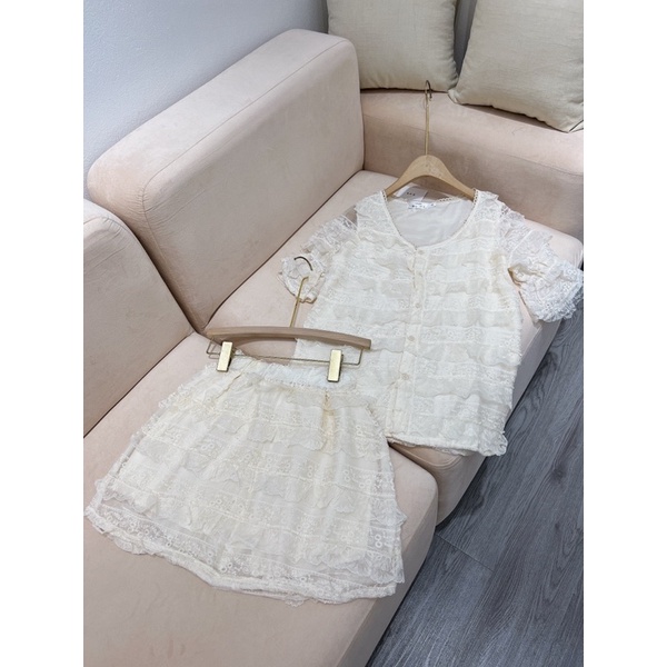 [S246]Set Ren Tầng MPB Hàng 2 Lớp Chân Váy Có Lót Quần Kèm Ảnh Thật Video