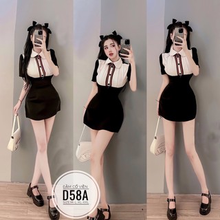 Bigsize đầm cổ viền d58a