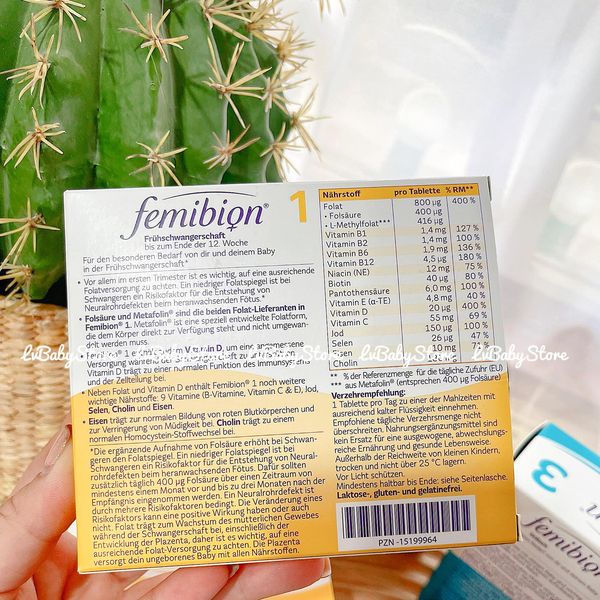 Vitamin tổng hợp cho mẹ bầu và sau sinh Femibion Đức