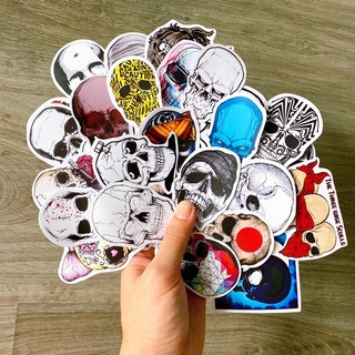 Sticker ĐẦU LÂU - SKULL decal hình dán chống nước trang trí xe, laptop, nón bảo hiểm