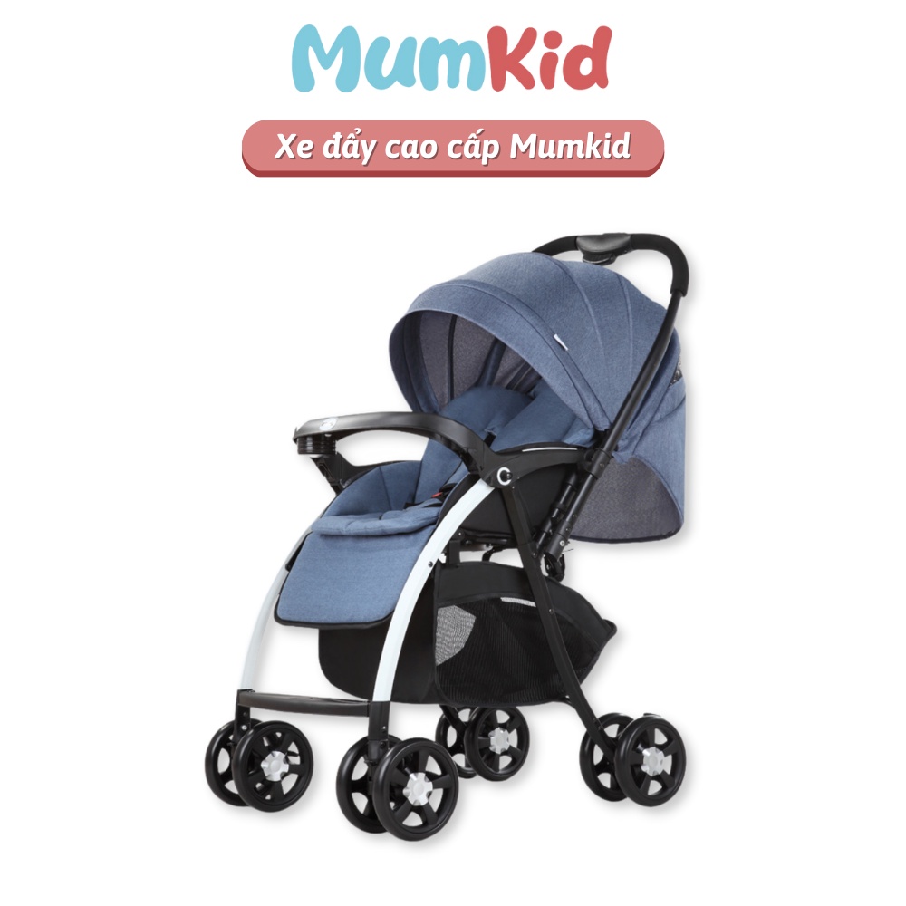Xe đẩy cao cấp MumKid cho bé xe đẩy 2 chiều gấp gọn đa năng, thiết kế rộng rãi thoáng mát cho bé - MK23009