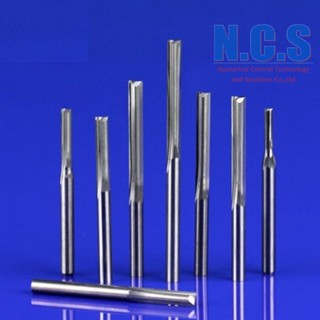 Huhao - Mũi dao phay, cắt gỗ, alu CNC thẳng 2 lưỡi cán 3.175mm loại tốt