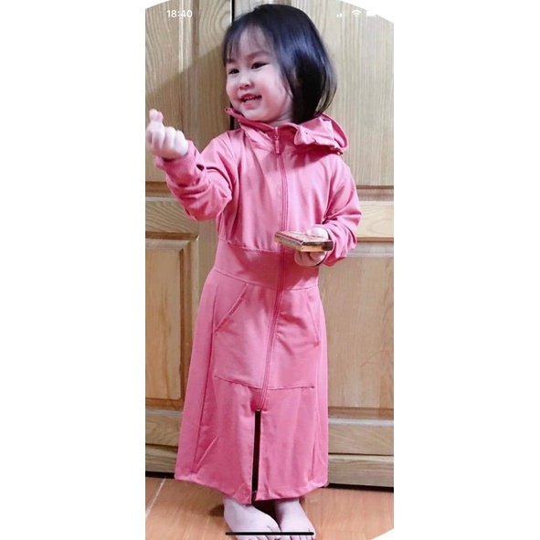 KHI MUA Áo chống nắng toàn thân cho bé gái năm 2023, áo khoác nắng chất liệu vải thông hơi cao cấp