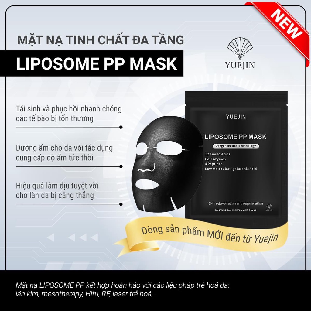 Yuejin Mặt nạ Phục hồi Liposome PP Mask - Cấp ẩm và tái sinh đa tầng làn da 25ml | BigBuy360 - bigbuy360.vn