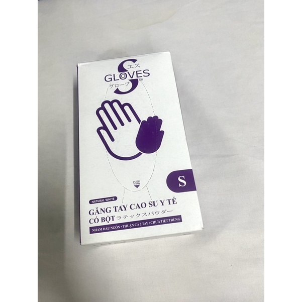 Găng tay y tế có bột hộp 50 đôi ( 100 cái)