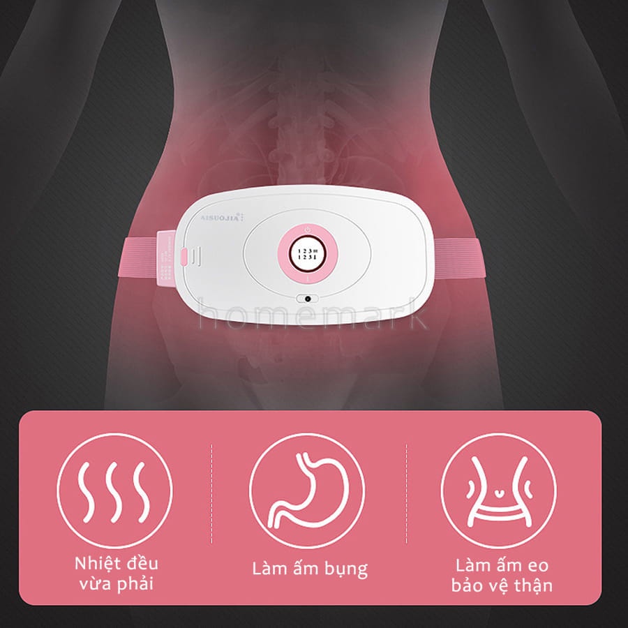 Đai chườm nóng sưởi ấm có chức năng massage,Giảm đau bụng hàng loại1