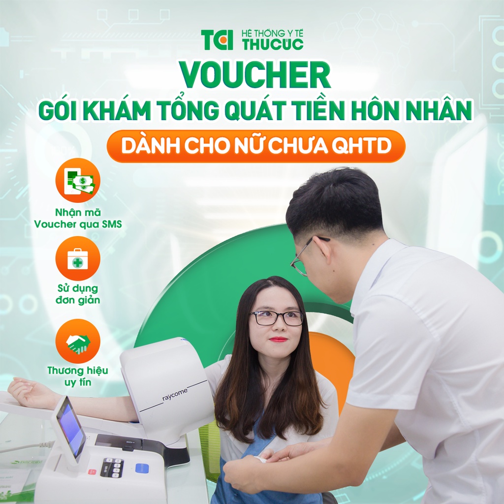 Gói khám tổng quát tiền hôn nhân cho nữ chưa QHTD- Cơ bản tại Hệ thống Y Tế Thu Cúc - TCI hospital