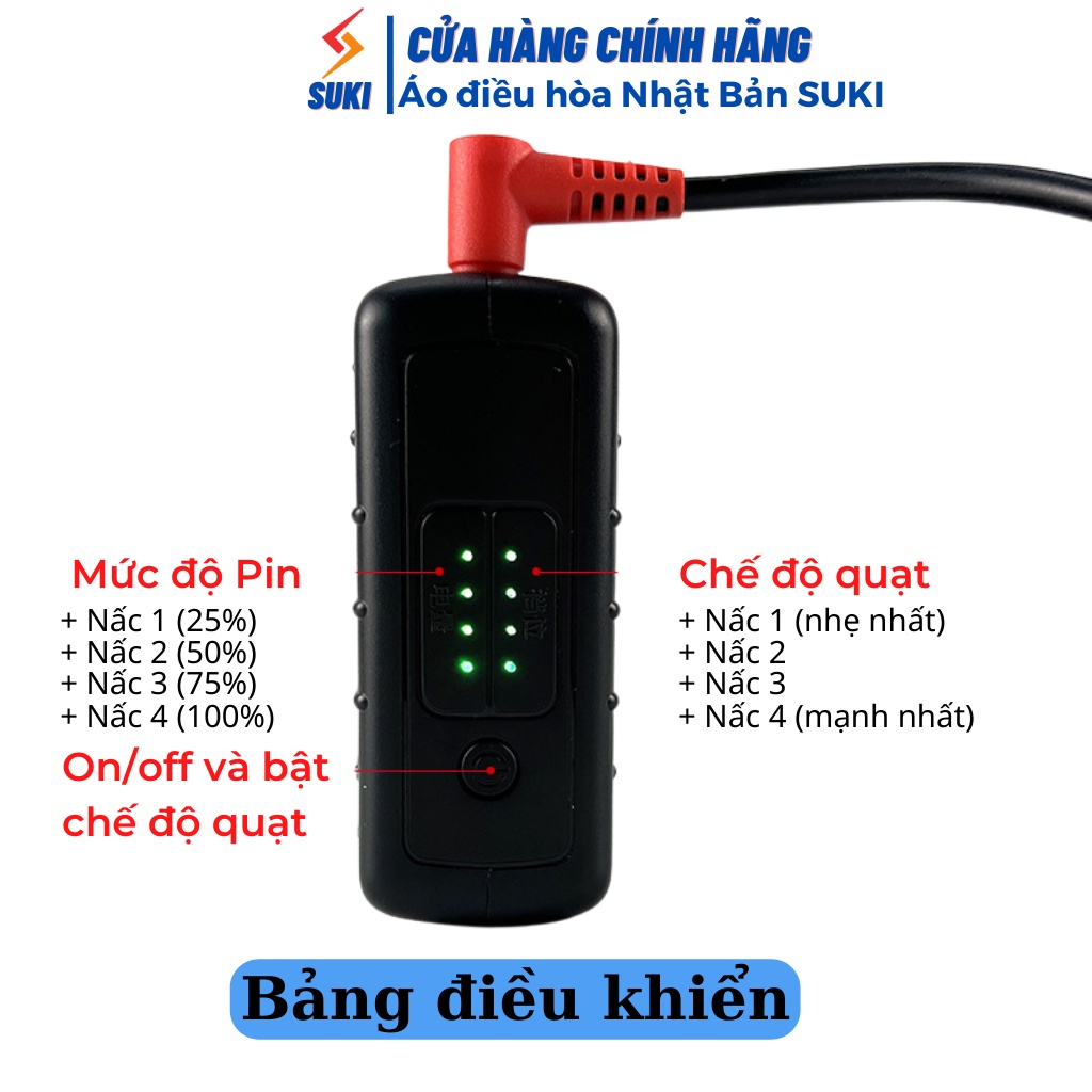 (BẢO HÀNH 1 NĂM) Bộ phụ kiện áo điều hòa đầy đủ Pin 12V dung lượng khủng 26000mAh + 2 quạt không chổi than 12V