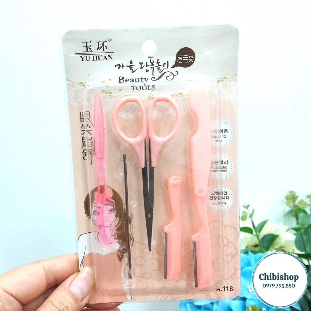 Set dao cạo lông mày 5 món