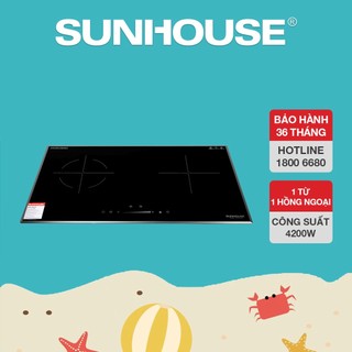 Bếp đôi điện từ hồng ngoại SUNHOUSE SHB EI02