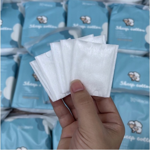 Bông tẩy trang cừu Habaria Sheep Cotton 234 miếng chính hãng mềm mại, an toàn cho da, không bở, không xù